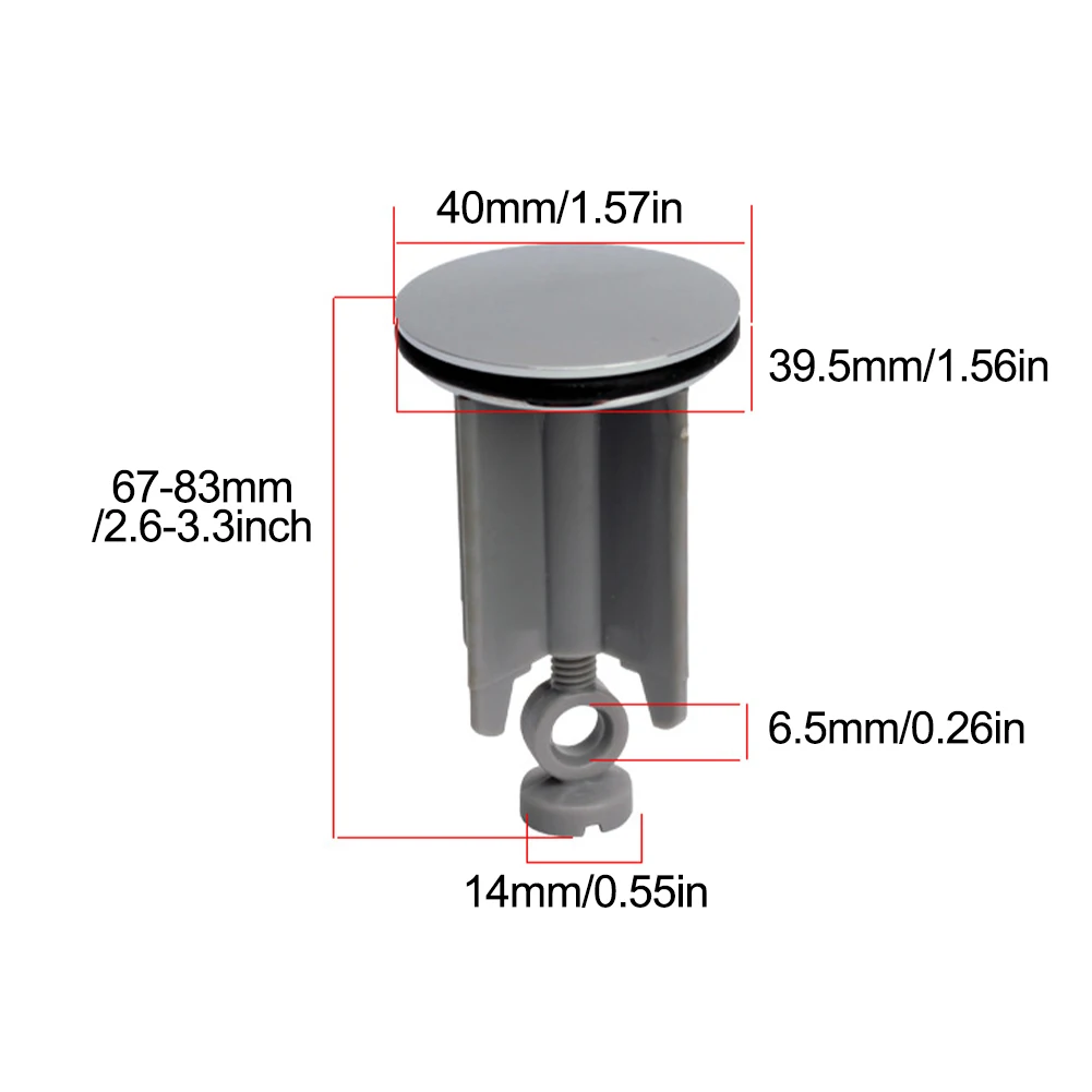 

40mm Bathroom Basin Heavy Duty Accessories Sink Plug Easy Install Home Kitchen Copper and ABS Materials Easy Use Extra Durable