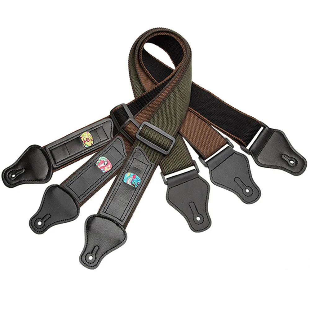 Регулируемый ремень для электрогитары с 3 держателями 100% мягкий хлопковый