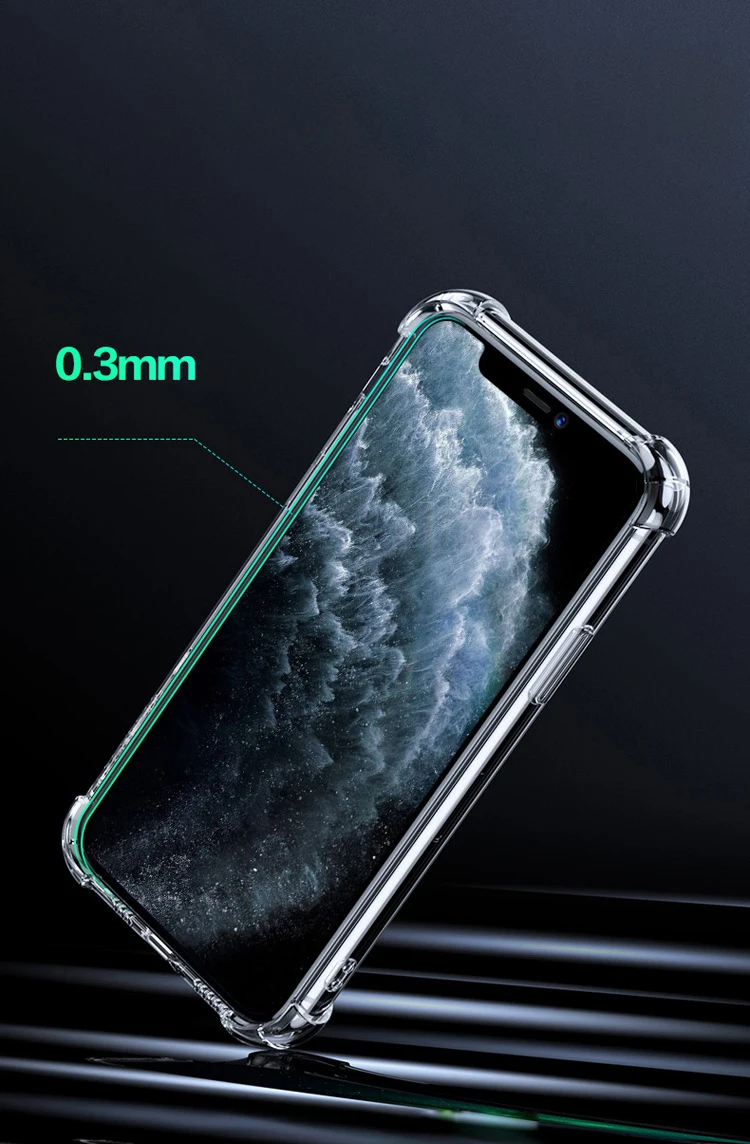 New Transparent Shockproof Frame Case For iPhone 11 Pro Max XR XS 6 6S 7 8 Plus X Full Body Soft TPU Phone Back Cover |