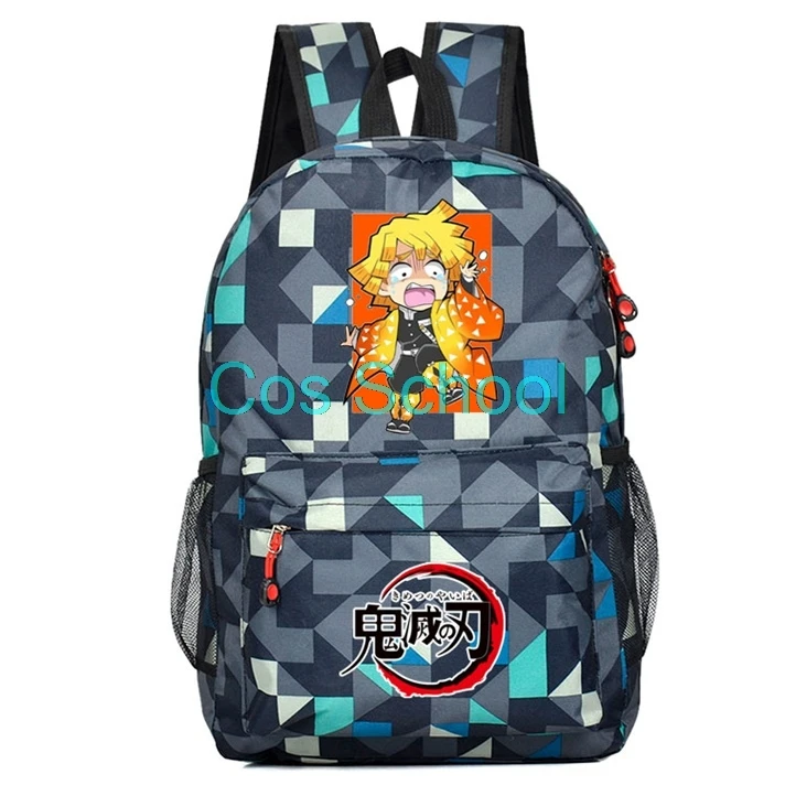 Cos School Kamado Tanjirou Nezuko рюкзак Demon Slayer Kimetsu no Yaiba рюкзаки Оксфорд тканевые сумки аниме