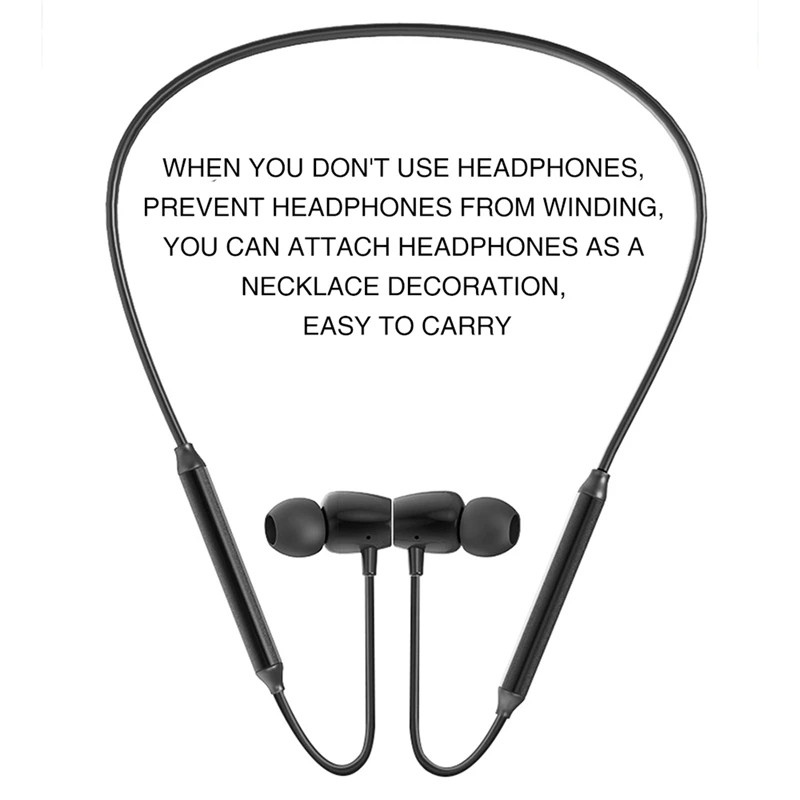 Спортивные Беспроводные наушники LYMOC Q5 Bluetooth-наушники с шейным ремешком время