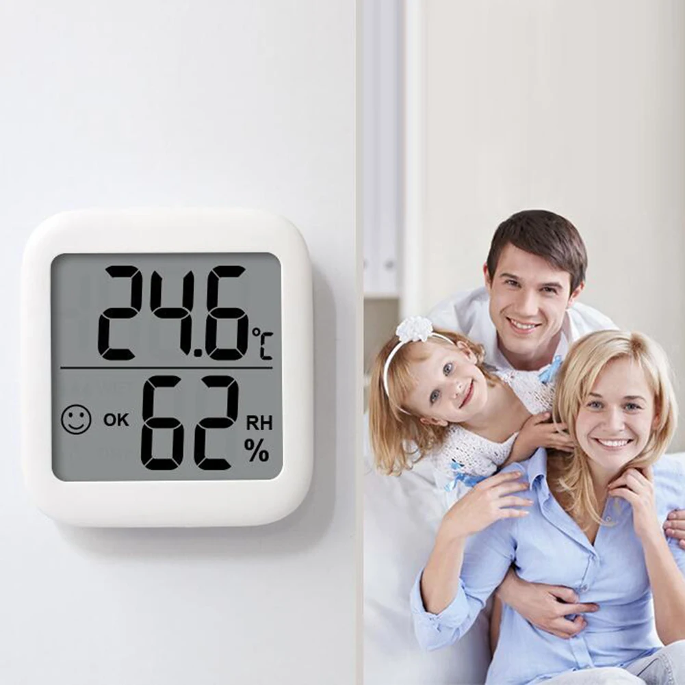 lcd digital temperature humidity meter 2 1 display electronic thermometer hygrometer indoor battery operated gauge sensor free global shipping