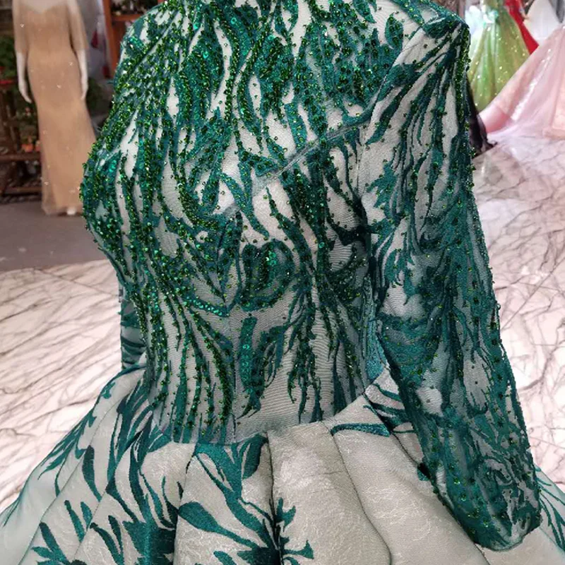 LSS141 бальное платье платья для вечеринок зеленое кружевное длиной до пола с