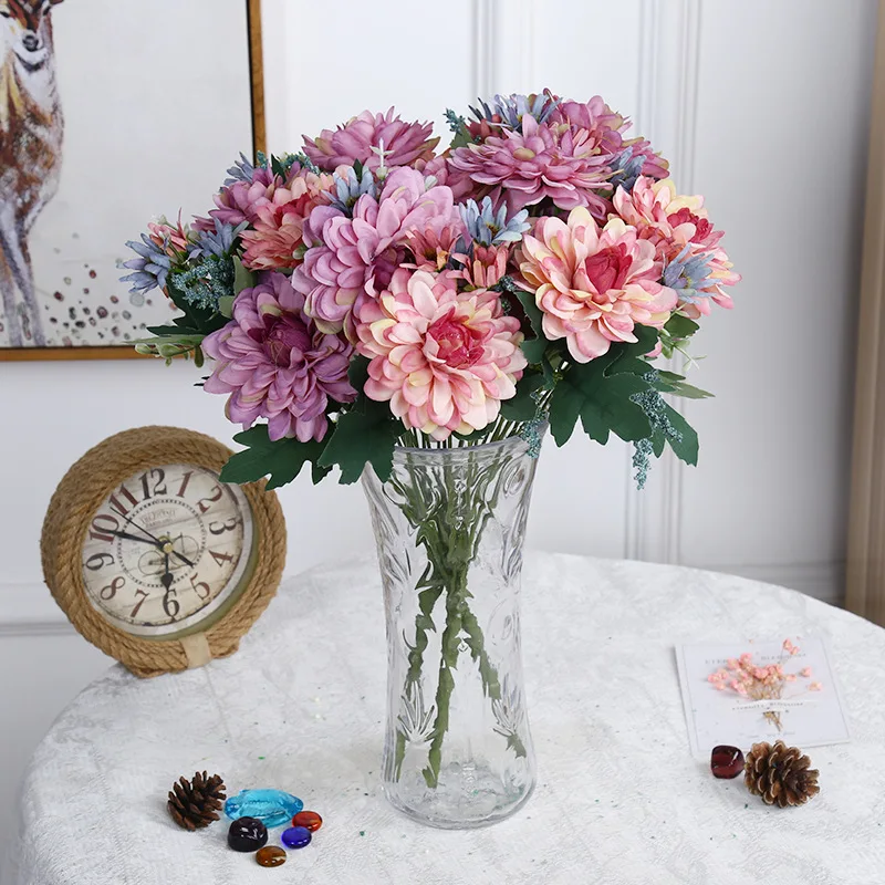 Настоящее прикосновение красивый Мариголд цветок шелковые цветы Искусственные