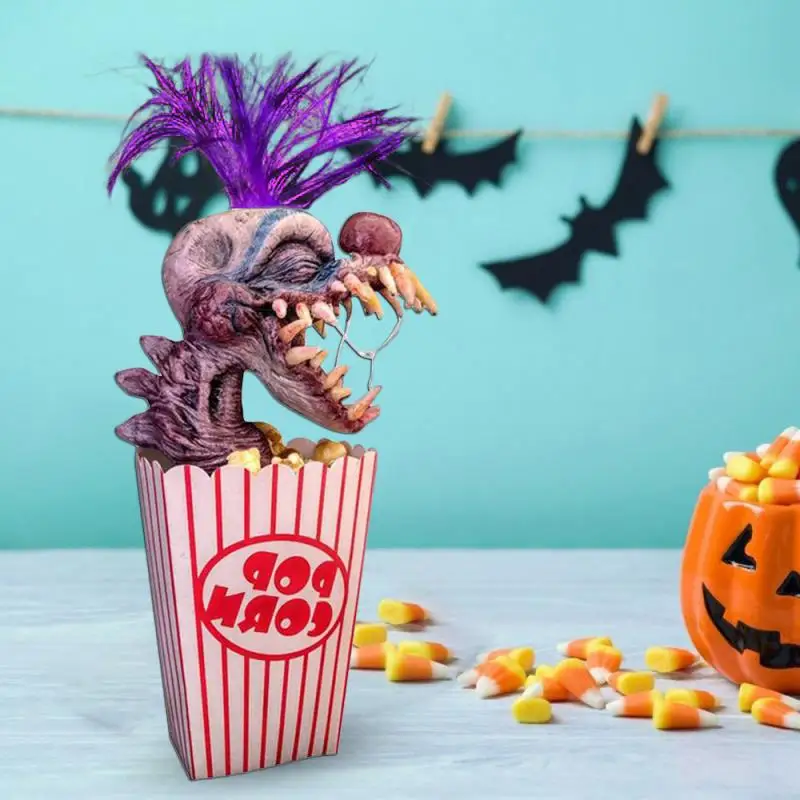

Clown Popcorn Dinosaur Toy Funny Decompression Resin Sculpture Ornament Handcrafted Art Perfect Collection Decorations