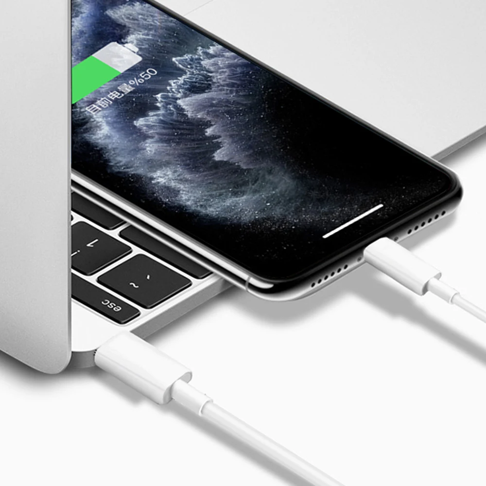 

18W Type-C Fast Charging Cable for iPhone 12/12 Mini/12 Pro/11 Pro Max/X/XS/XR/8 for iPad 8th 2020 for AirPods Pro