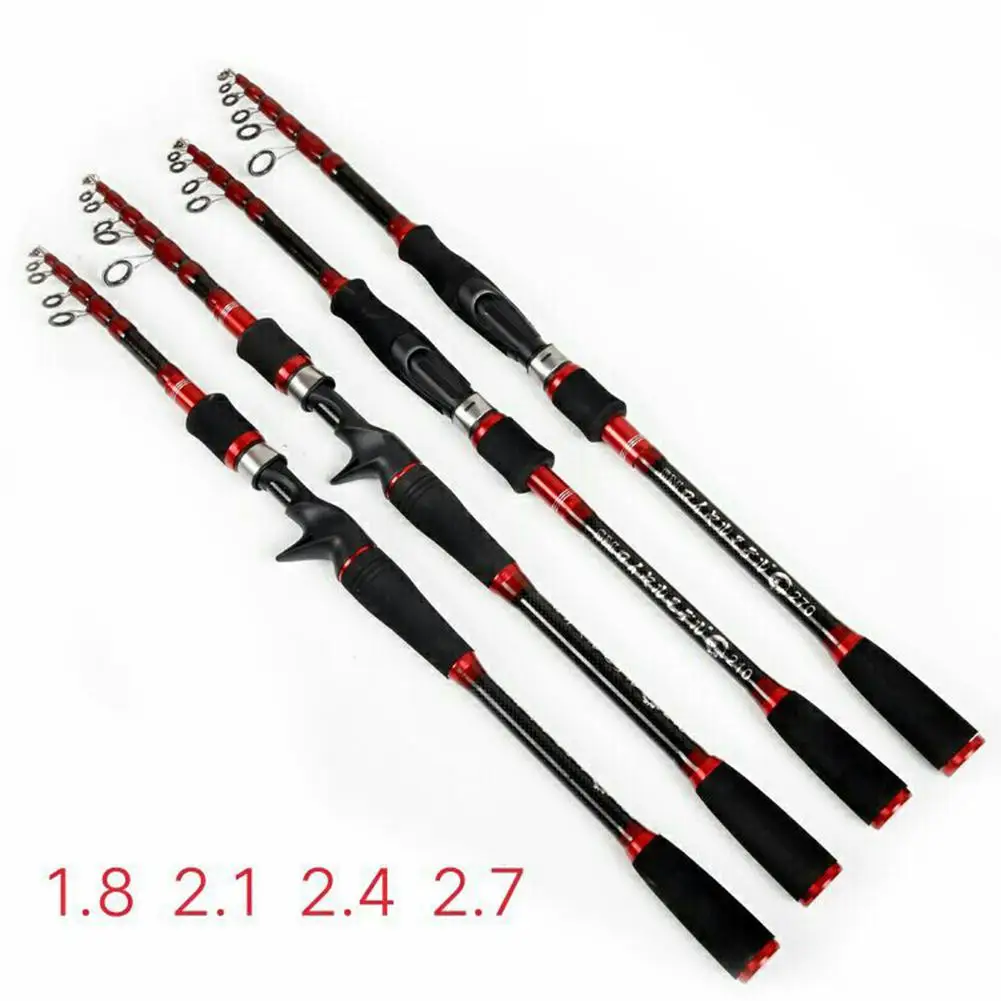 Масштабируемая Приманка Удочка с прямым хвостовиком портативная Приманка Удочка 1,8 м 2,1 М 2,4 М 2,7 м литые удочки