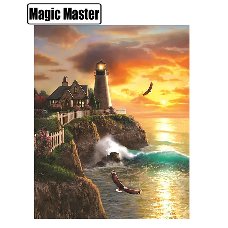 5d сделай сам алмазная живопись вышивка рукоделие полная Алмазная маяк домашний