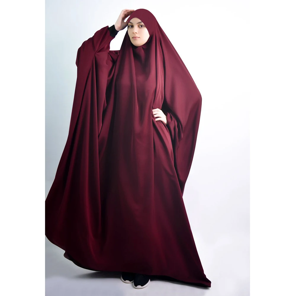 

Overhead Hijab Muslim Khimar Abaya Ramadan Women Dress Dubai Turkey Prayer Garment Jilbab One Piece Amira Kaftan Burqa Clothing