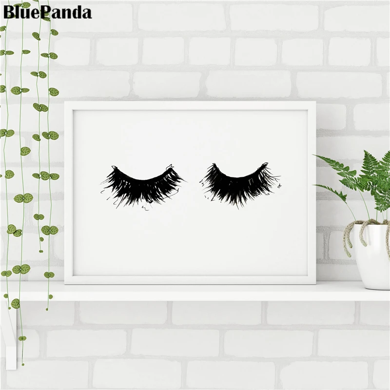 Плотные ресницы скандинавский принт масло минималистское полотно украшение на