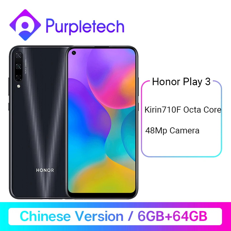Honor Play 3 6GB 64GB Kirin 710 F восьмиядерный смартфон 48MP AI с тремя камерами 6 39 &quotAndroid P