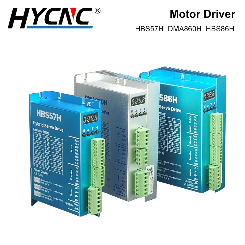 Шаговый привод HBS57H DMA860H HBS86H с открытым контуром и замкнутым контуром, сервоконтроллер с цифровым дисплеем, для двигателя Nema 34 Nema 23