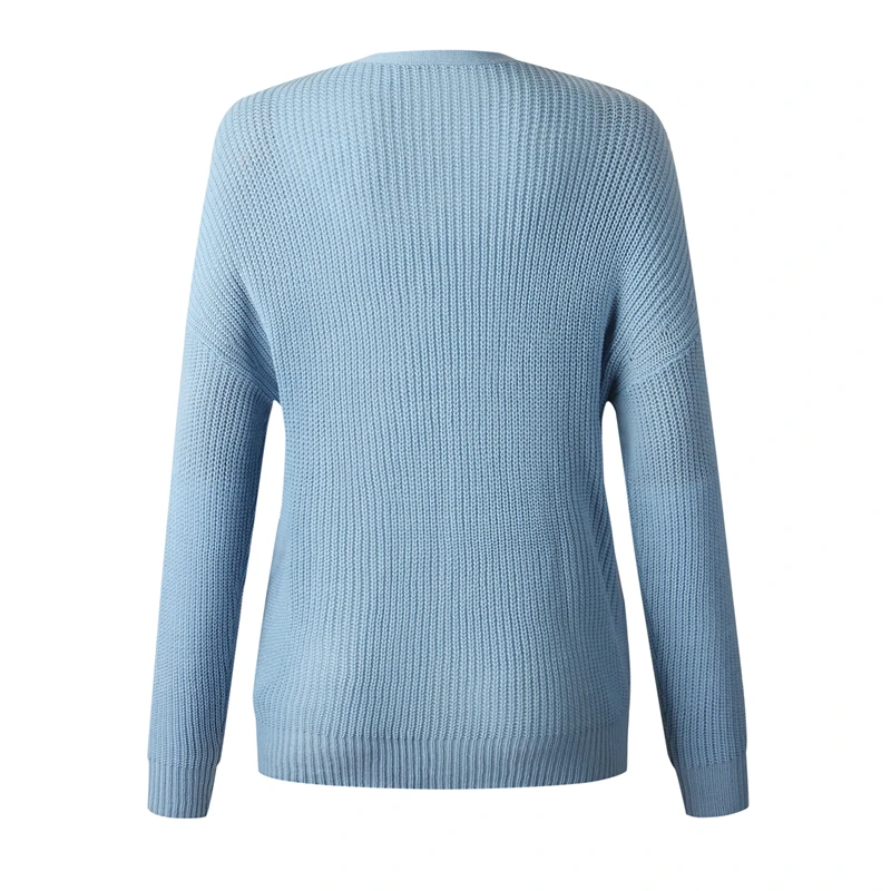 

Spring Women Sweaters And Pullovers Autumn Winter Knitted Sweaters Ladies V Neck Long Sleeve Pull Femme Knitted Jumpers Ladies