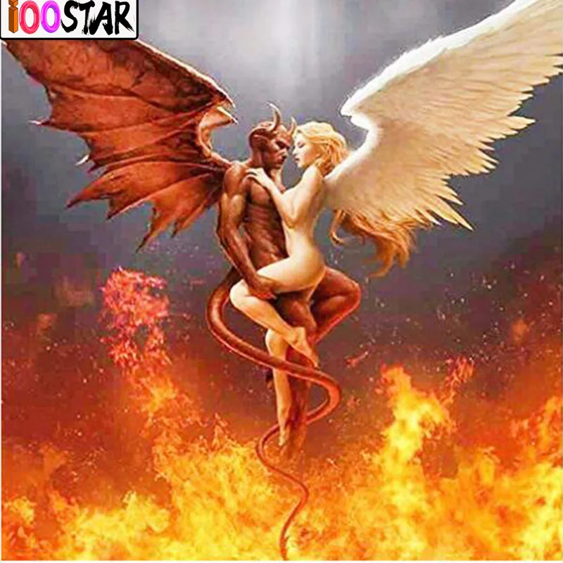 Алмазная 5D картина сделай сам с полными кругами ангелы 3d квадратная вышивка