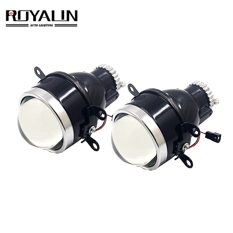 Автомобильные металлические Противотуманные фары ROYALIN биксеноновые линзы H11 D2S D2H