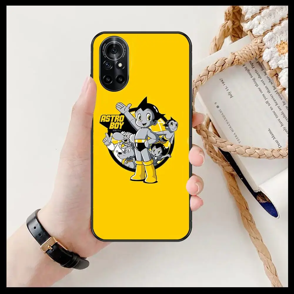 

hero anime Astro Boy Japanese Clear Phone Case For Huawei Honor 20 10 9 8A 7 5T X Pro Lite 5G Black Etui Coque Hoesjes Comic F