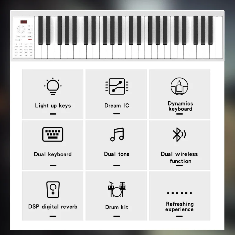 Электрическая midi-клавиатура на батарейках или с питанием от usb пианино 49 клавиш