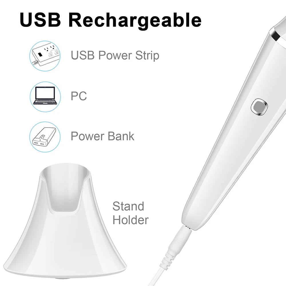 Очищающая щетка для лица перезаряжаемая электрическая вращающаяся