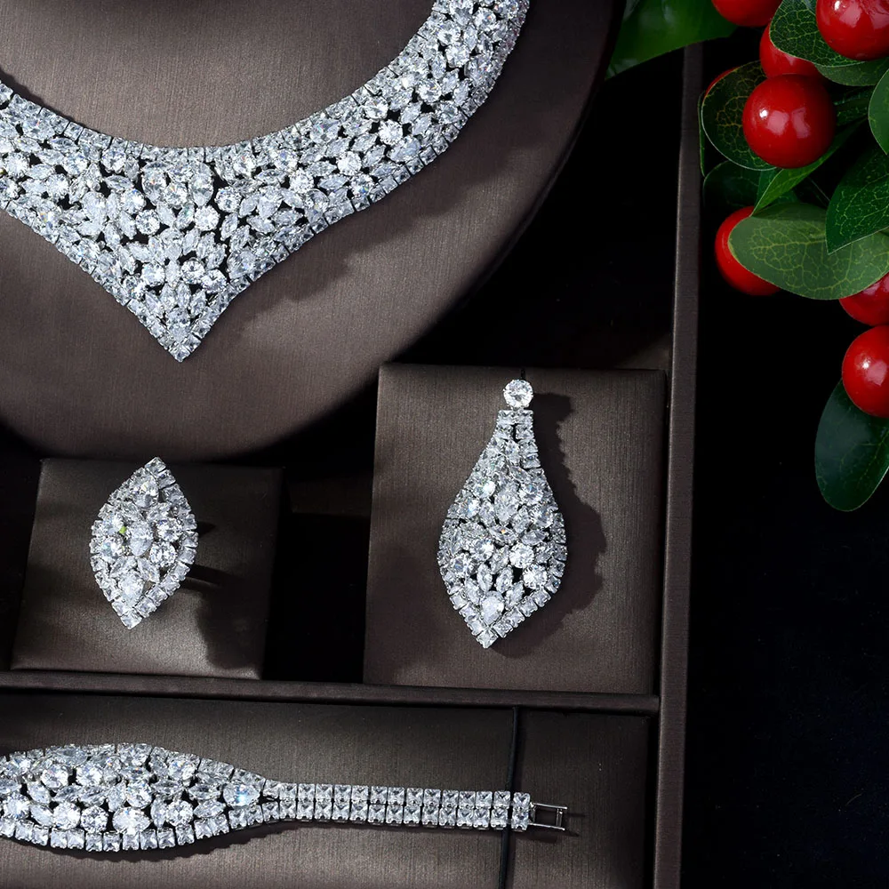 HIBRIDE 2020 модные африканские искусственные циркониевые украшения свадебные