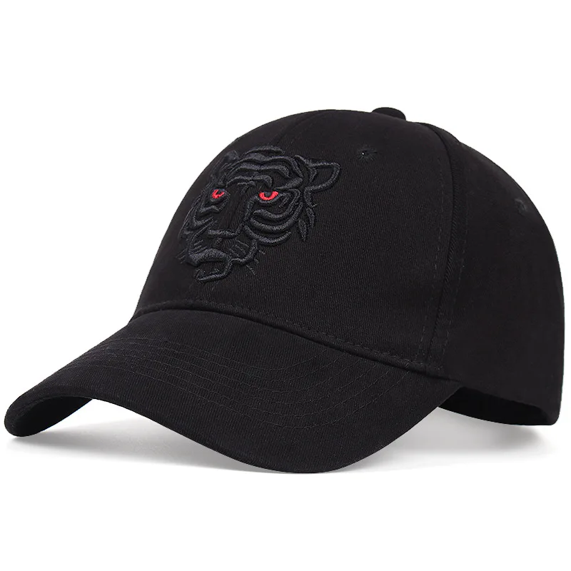 

classic outdoor all-match hatTiger head embroidery, pure cotton new golf fashion baseball cap, ladies and men's snap button cap