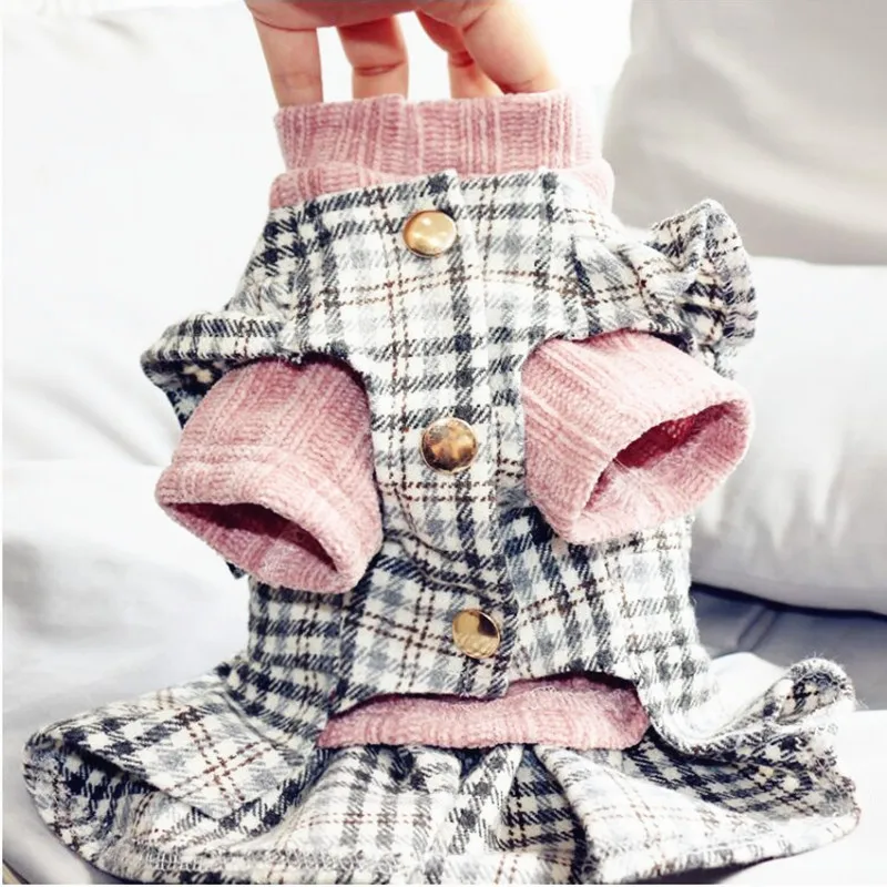 Зимняя одежда для собак толстая флисовая ткань зимнее теплое Женское пальто