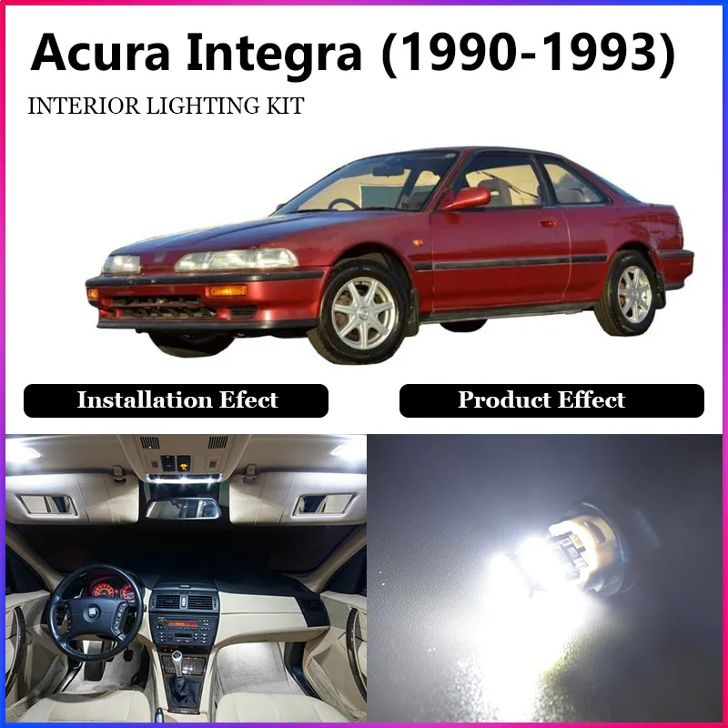 

ShinMan 8x LED CAR Light Car led interior Car lighting For Acura Integra LED Interior Light kit 1990-1993 LED Car Interior light