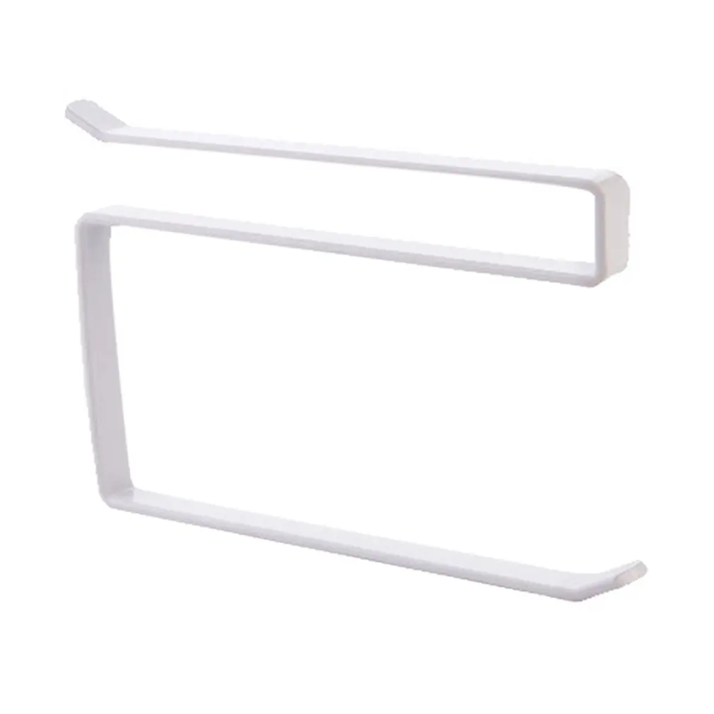 

Hot Door Cabinet Hanging Paper Towel Rack Free Punching Wrought Iron Cabinet Partition Layer Storage Rack Roll Holder