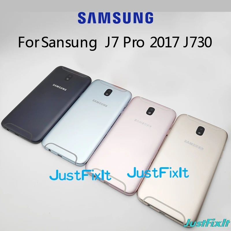 Для SAMSUNG Galaxy J7 Pro 2017 J730 J730F SM 730F Задняя крышка батареи Дверь стеклянная корпуса