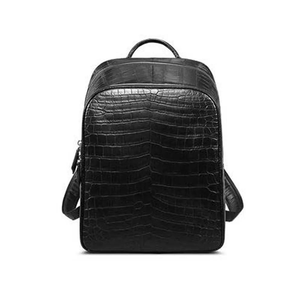

cestbeau new style Nile crocodile belly men bag male backpack large capacity cool Travel bag street fashion black