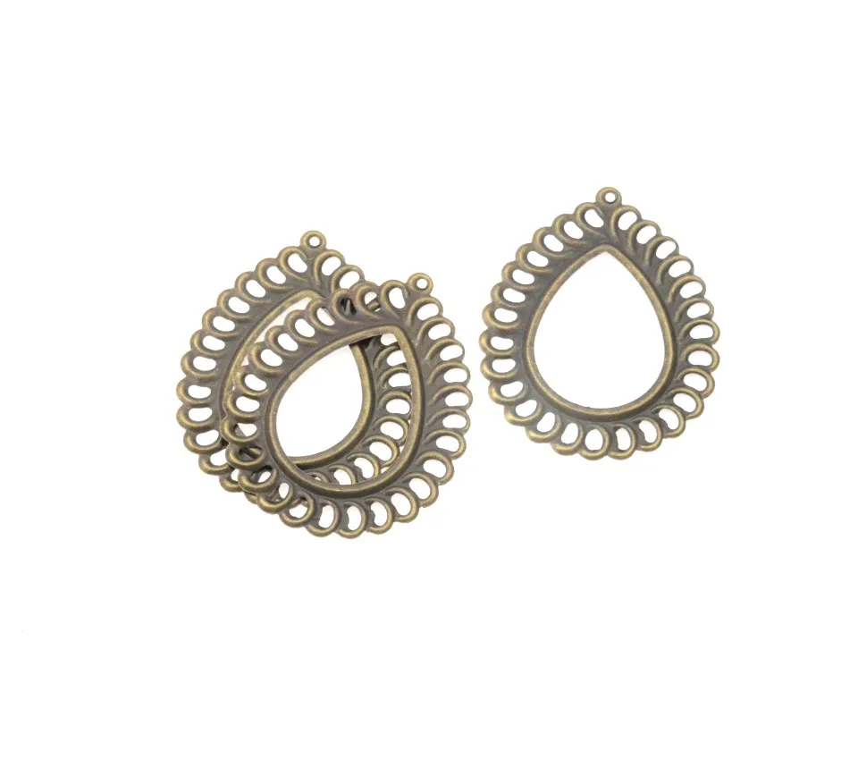 

Free shipping 5Pcs Antique Bronze Filigree Cameo Frame Settings Wraps Connnector Embellishments Decoration DIY 5.7x4.5cm F0448