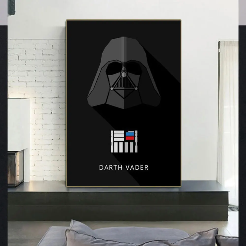 Минимализм домашний декор комикс Звездные войны фильмы Печать на холсте постер