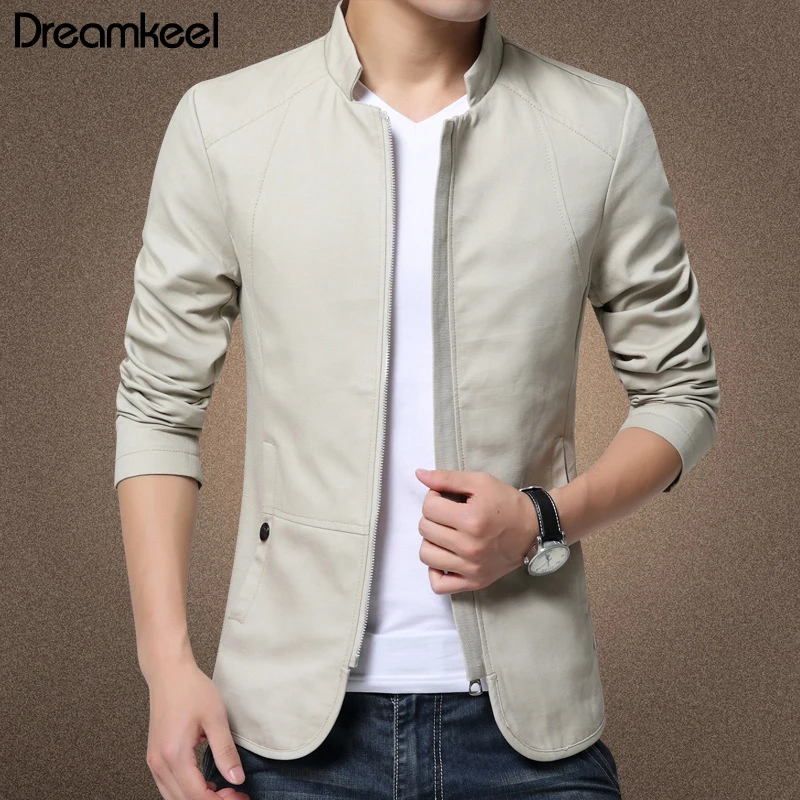 Куртка мужская приталенная в британском стиле модная ветровка с подставкой