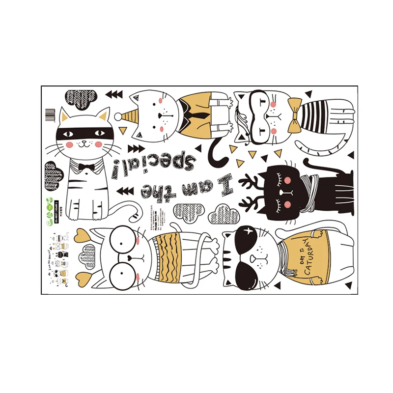 

DIY Animal Cats Cartoon Wall Decals Kids Room Decoration Vinyl Removable Mural Poster Wall Stickers
