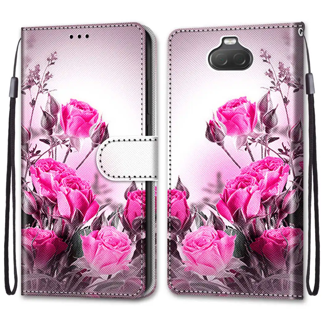 Чехлы-книжки из искусственной кожи с животными и цветами для Sony Xperia 10 L2 L3