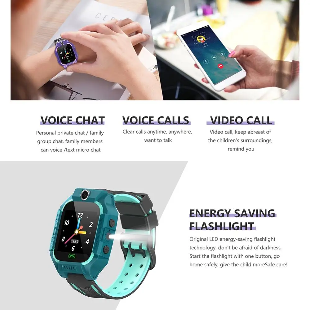 Детские Смарт часы Feelbiti с камерой фонариком сенсорным экраном экстренными