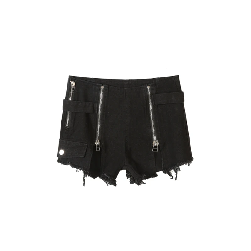 

Genayooa High Waist Summer Women Shorts With Zipper Sexy Shorts Jeans For Women Plus Size Black Streetwear Denim Shorts Ladies