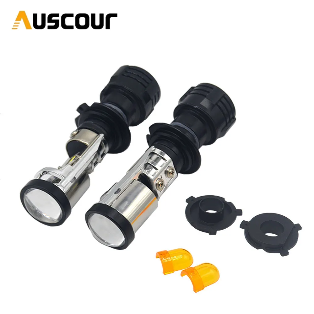 Светодиодная мини линза для проектора 70 Вт 6000 К белый цвет прямая замена H7