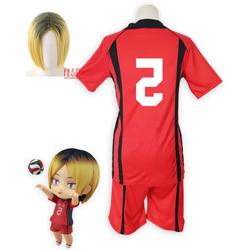 Аниме Haikyuu Cosplay Костюм Nekoma равномерное Kozume Kenma Volleyball Club форма футболка костюм