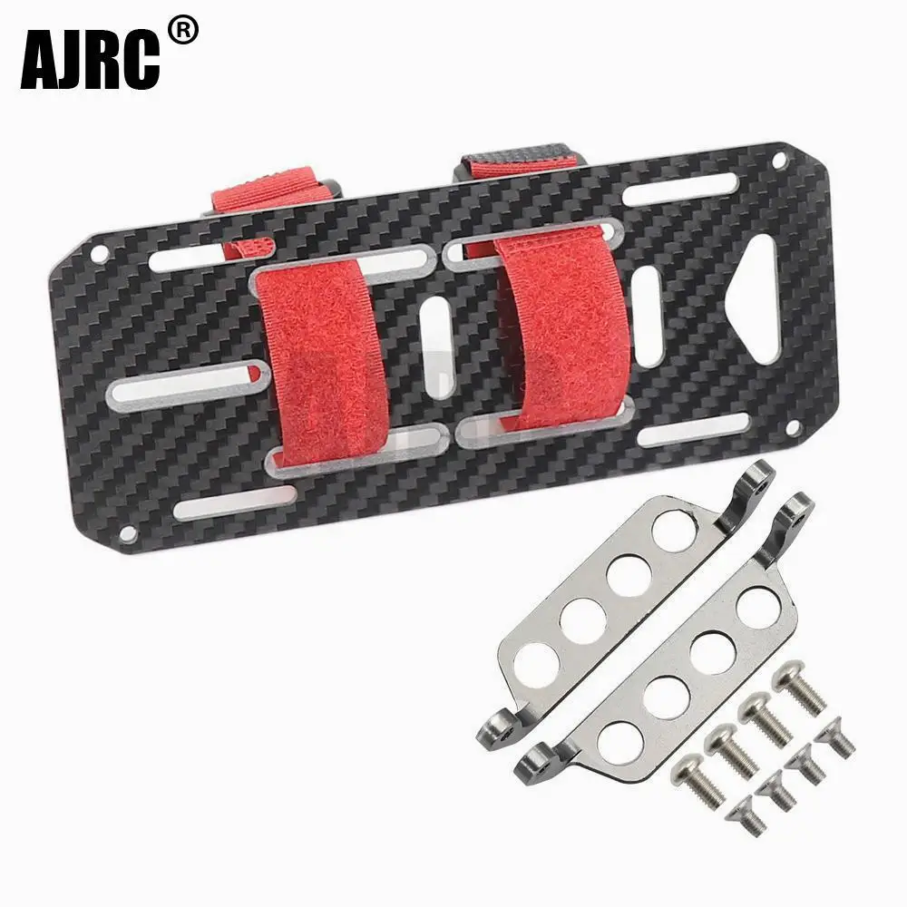 Черная Пластина для монтажа аккумулятора из углеродного волокна с зажимом