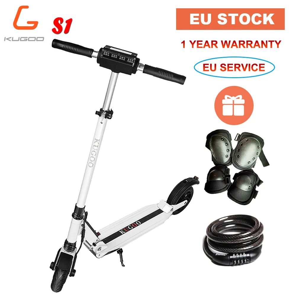 Складной электрический скутер KUGOO S1 350 Вт 30 км/ч ЖК дисплей 8 5