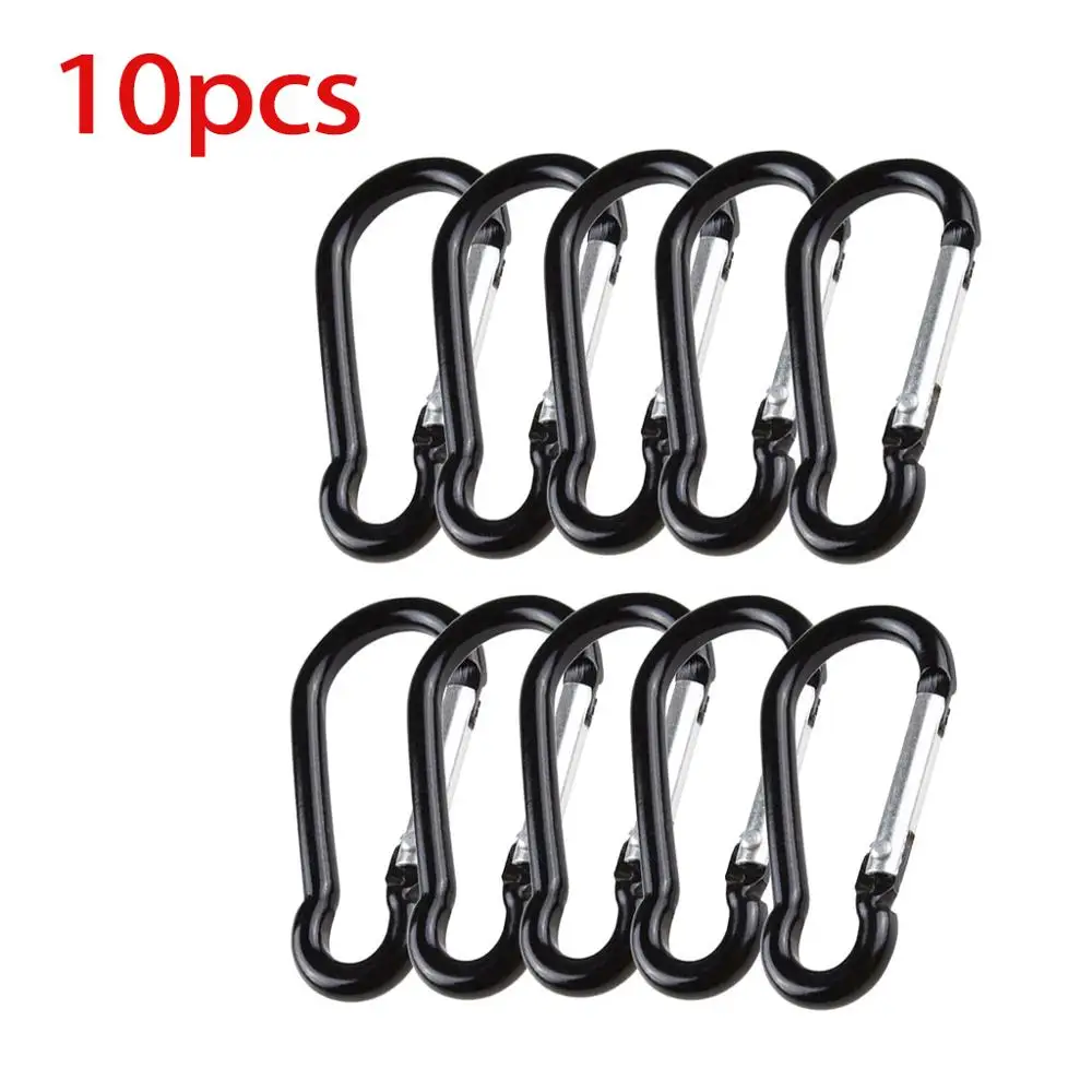 10 шт. Алюминий крюк карабин d-образное кольцо брелок для ключей Пеший Туризм