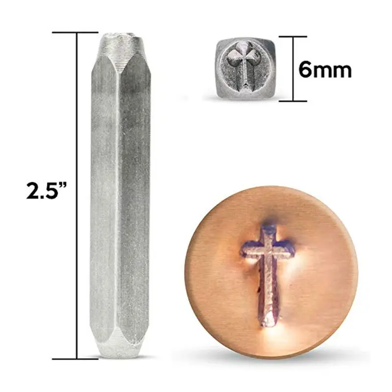 

3Pcs Star Moon Cross Metal Punch Stamping Tool Leather Wood Jewelry Making Tools