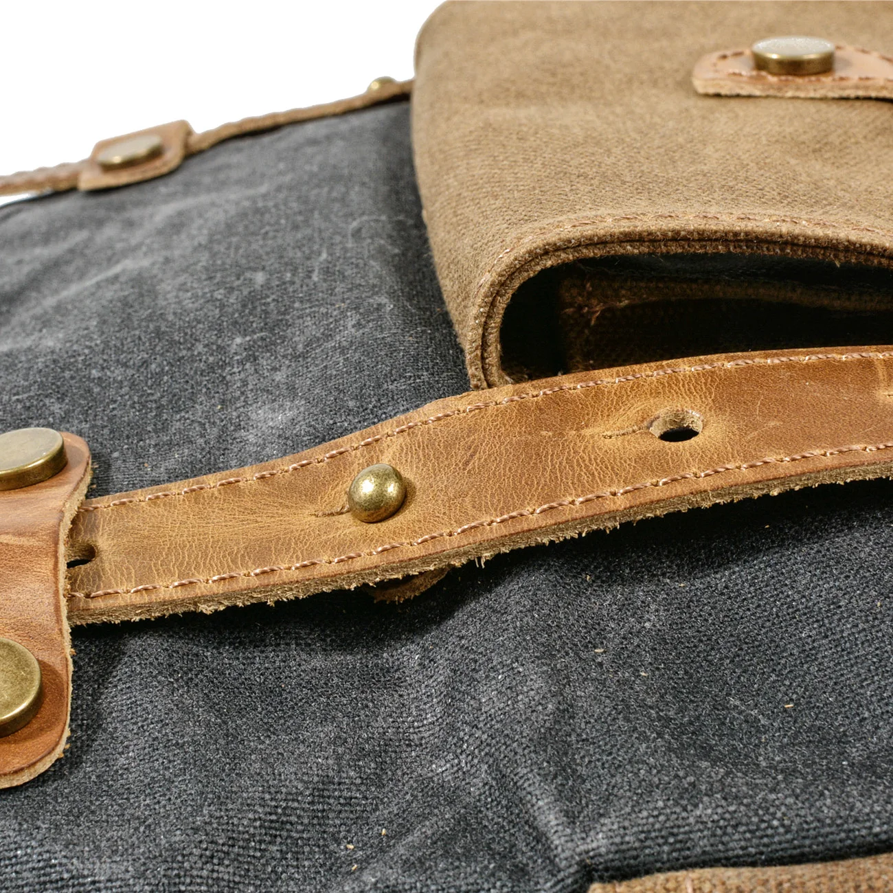 Винтажный холщовый рюкзак из вощеной кожи с отделением для ноутбука дорожная