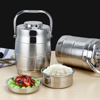 1 6l2 4l double layer vacuum lunch box picnic stainless steel food heat preservation pot