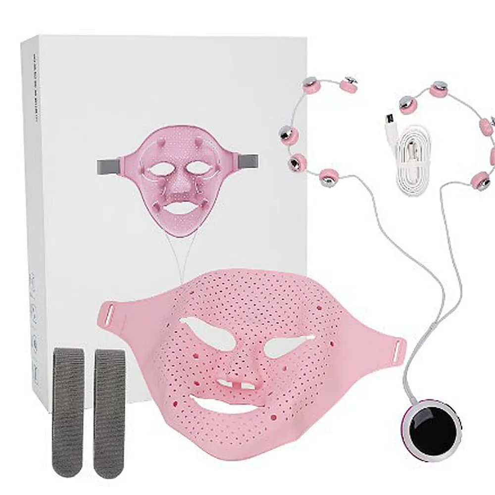 YUNLINLI LED Light Photon Therapy Face Mask Massager Acupoint Vibration Controller Anti Wrinkles Skincare Beauty Instrument