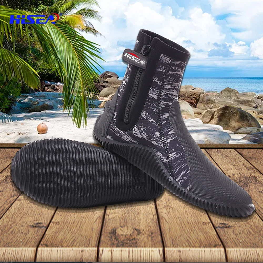 

New 5MM Neoprene Diving Boots Non-Slip Beach Surfing Scuba Snorkeling Diving Shoes Underwater Hunting Diving Shoes Equipment