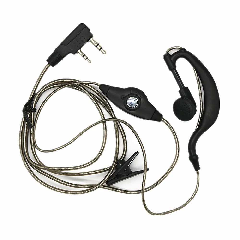 10 шт. G образный 2 контактный наушник гарнитура с микрофоном PTT для двухсторонней