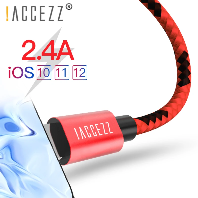 ! Кабель ACCEZZ для быстрой зарядки и передачи данных Apple iPhone XR XS MAX 8 7 6S 5S Plus Ipad Mini IOS 10 11