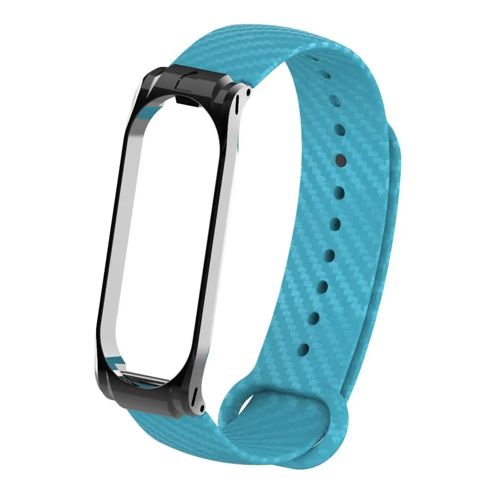 Новый ремешок из углеродного волокна Модный Цветной для наручных часов Xiaomi Mi 4 3