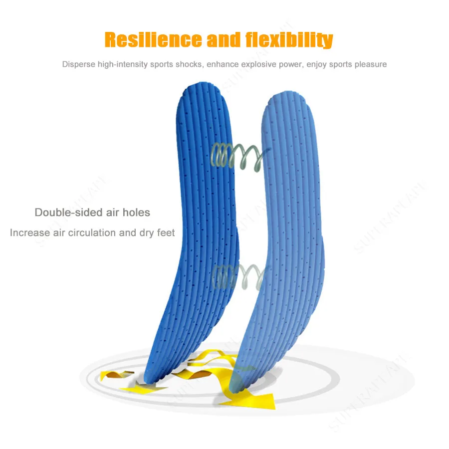 Впитывающие пот дышащие дезодорирующие стельки из материала стрейч Подошвенный